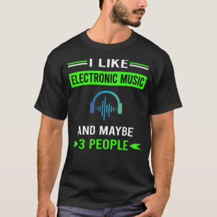 Green 3 People Electronic Music T-Shirt