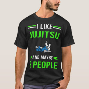 Green 3 People Jujitsu Ju Jitsu Jiujitsu Jiu Jitsu T-Shirt