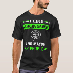 Green 3 People Language Learning T-Shirt
