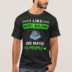 Green 3 People Model Building T-Shirt