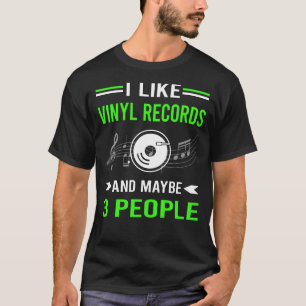 Green 3 People Vinyl Record Records T-Shirt