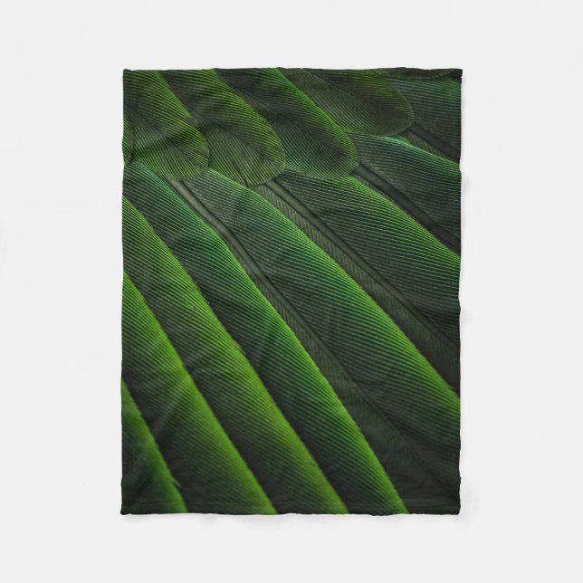 Green 3D wallpaper Fleece Blanket (Front)