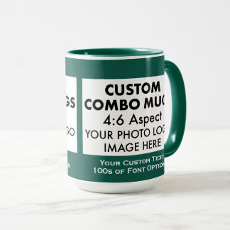 Green 4:6 Landscape 2 Photo Frame L. Custom Combo Mug