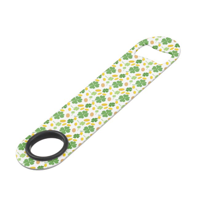 Green 4 Leaf Clovers St Patricks Day Coins (Front Angled)
