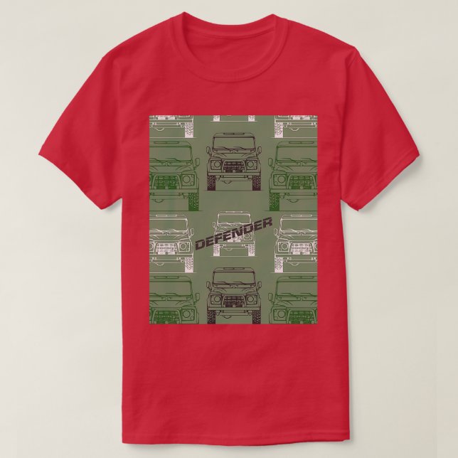 Green 4x4 Face Repeating Pattern  T-Shirt (Design Front)