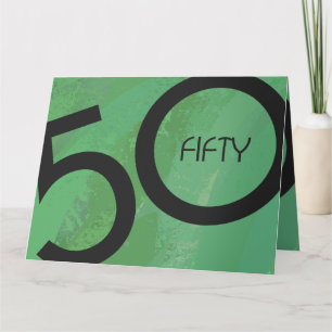 Green 50 Decade Birthday Card