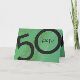 Green 50 Decade Birthday Card