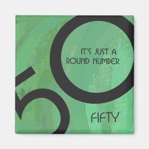 Green 50 Decade Birthday Magnet