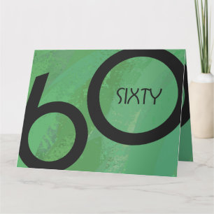 Green 60 Decade Birthday Card