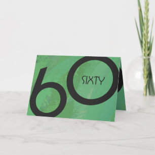 Green 60 Decade Birthday Card