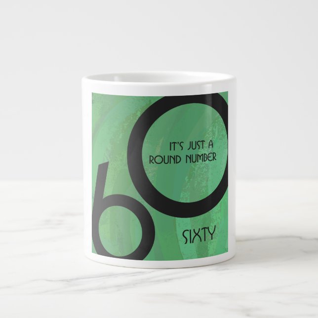 Green 60 Decade Birthday Large Coffee Mug (Front)