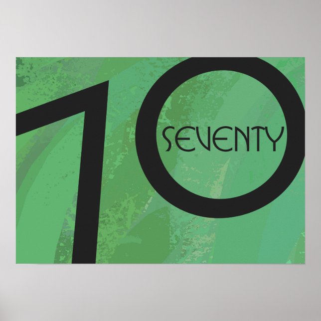 Green 70 Decade Birthday Poster (Front)