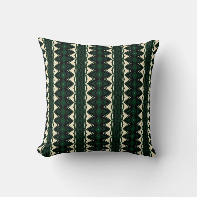 Green abstract africa cushion (Front)