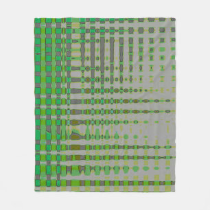 Green Abstract Art 1003 Fleece Blanket