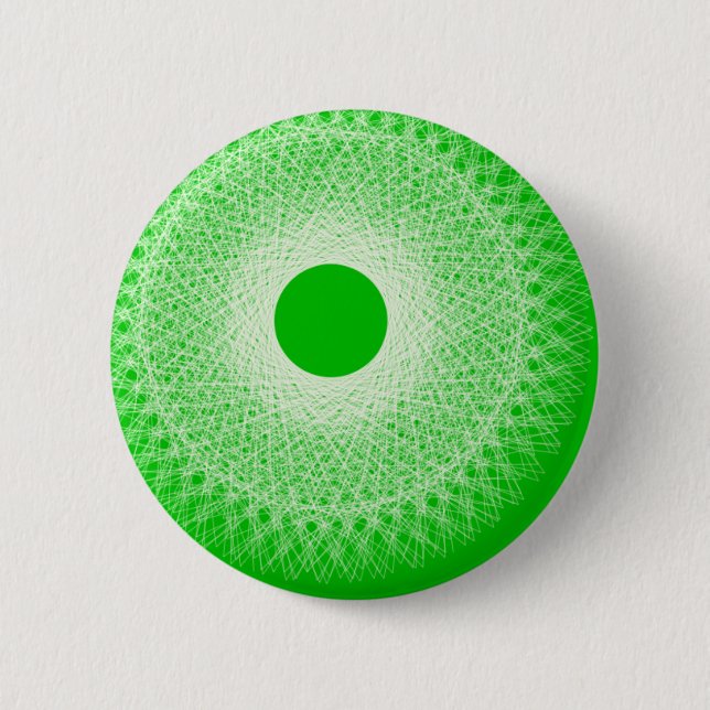 green abstract art will blow your mind 6 cm round badge (Front)