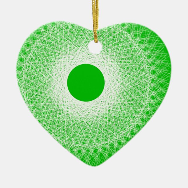 green abstract art will blow your mind ceramic tree decoration (Front)