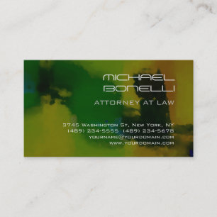 Green Abstract Attorney at Law Business Card