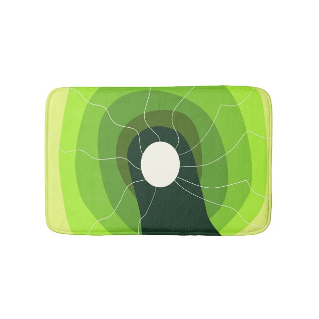 Green abstract bath mat (Front)