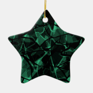 green abstract ceramic tree decoration