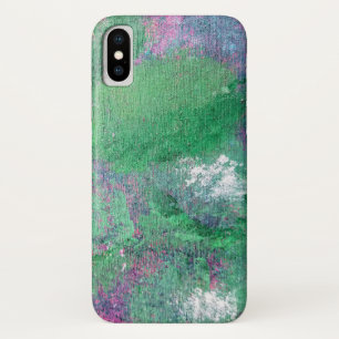 green abstract chalk splash Case-Mate iPhone case