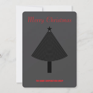 Green abstract Christmas tree business Invitation