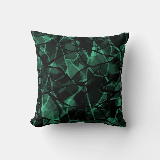green abstract cushion (Front)