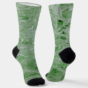 Green Abstract Design Socks