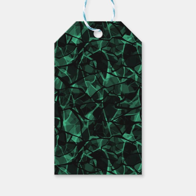 green abstract gift tags (Front)