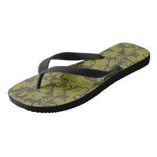 green abstract jandals