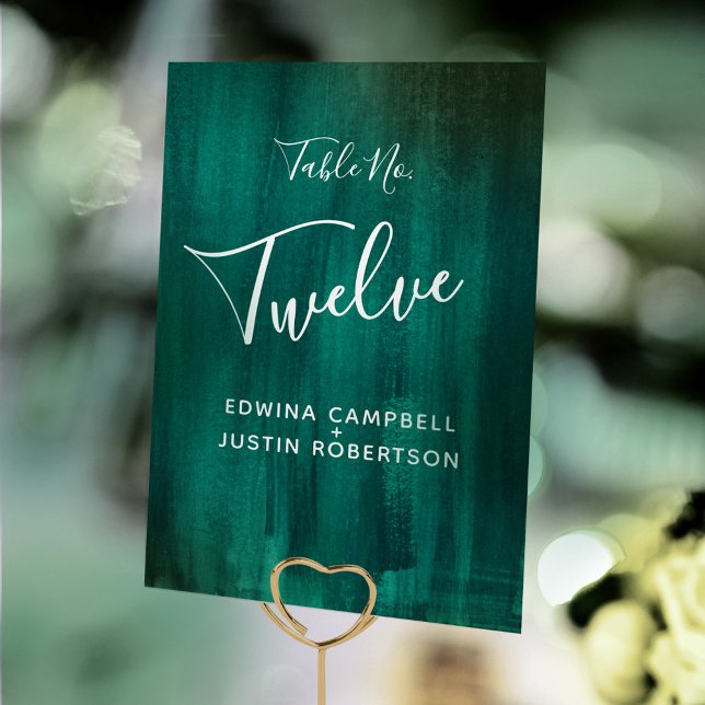 Green abstract modern art table written number table number (Creator Uploaded)