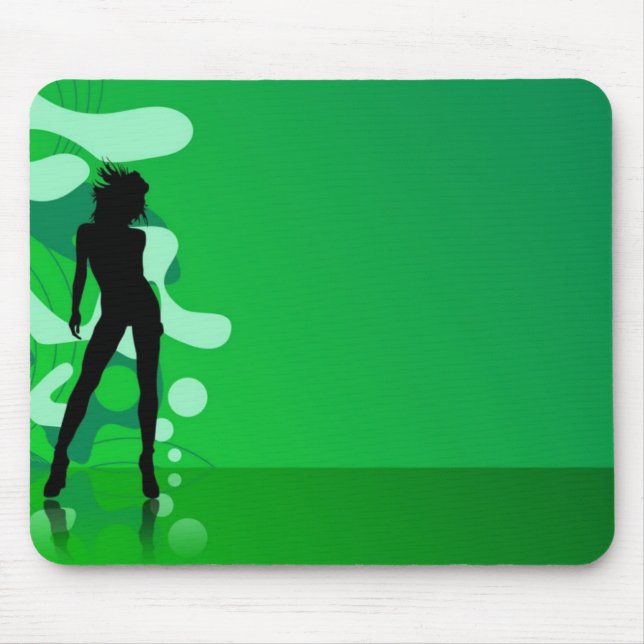green abstract mousepad (Front)