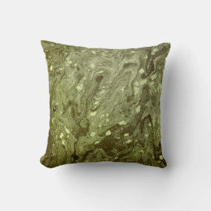 Green abstract painting cushion