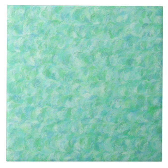 Green Abstract Pattern Tile (Front)