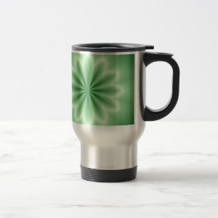 Green Abstract Star Travel Mug