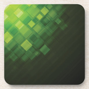 Green abstract technology design coaster