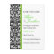 Green Accent Damask Save the Date Card