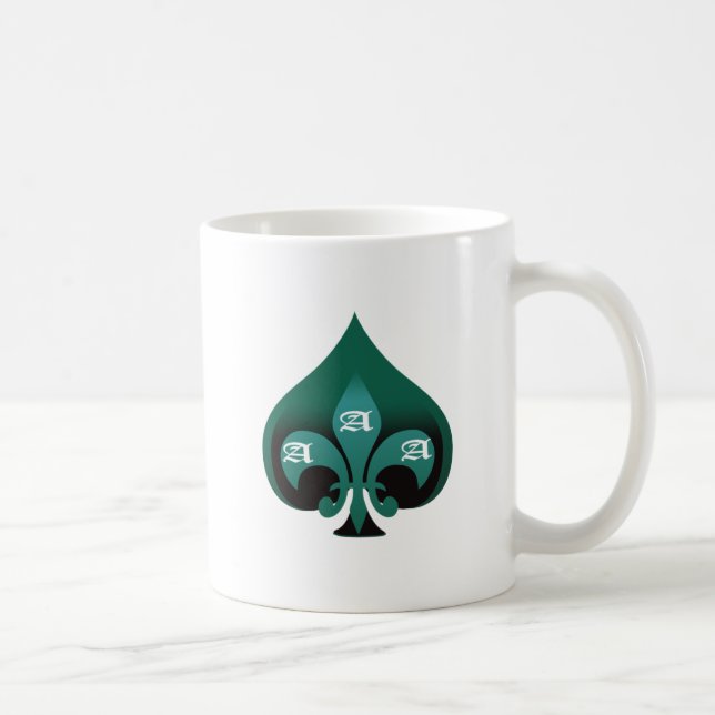Green ace of spades elegant style coffee mug (Right)