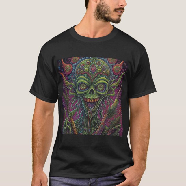 Green Acid Alien T-Shirt (Front)