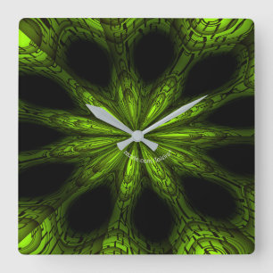 Green Acrylic Wall Clock