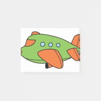Green aeroplane post-it notes