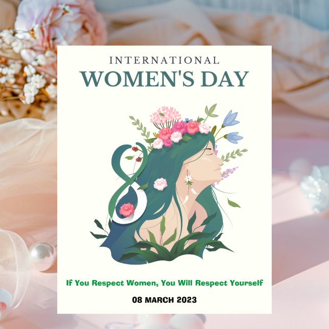 Green Aesthetic Women's Day Poster (Creator Uploaded)