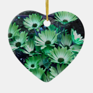 Green African Daisies Flower Ornament