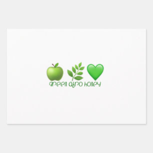 Green Afro Honey Gift Wrap 2