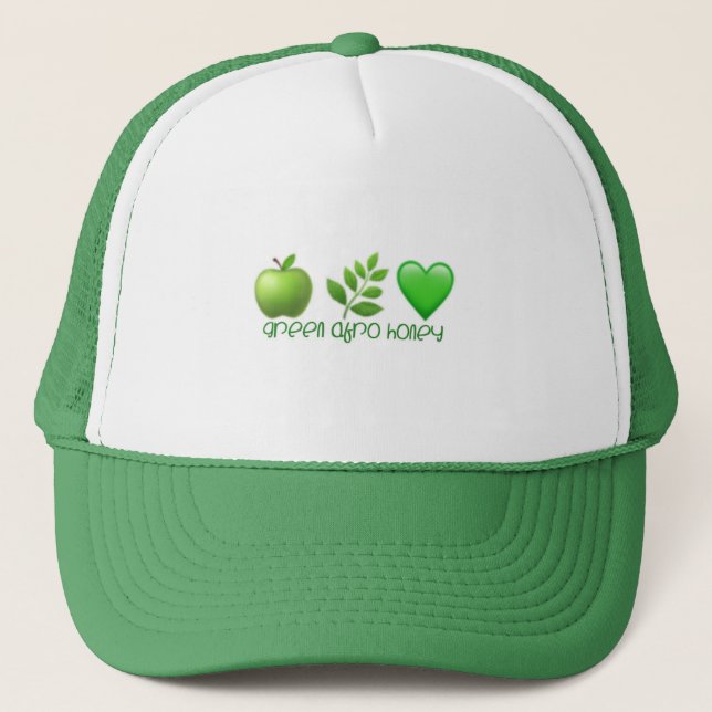 Green Afro Honey Hat 1 (Front)