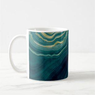 green agate coffee mug