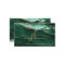 Green Agate Geode Monogram Gold Script