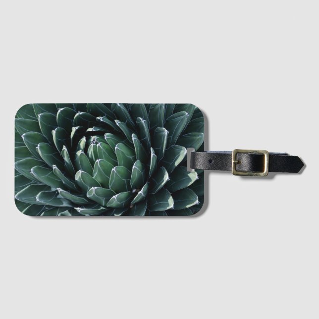 Green Agave Luggage Tag (Front Horizontal)