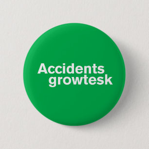 Green Akzidenz Grotesk 6 Cm Round Badge