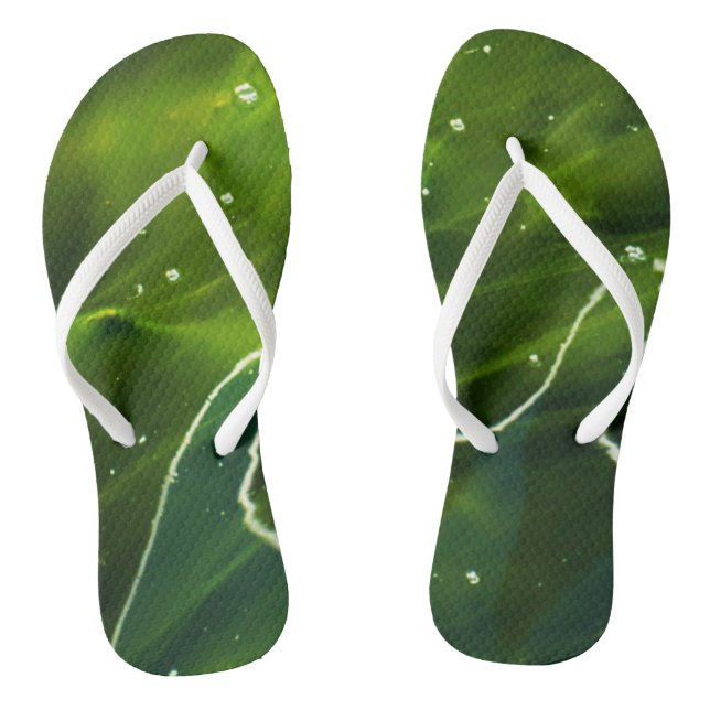 Green Algae and Water ffcna Jandals (Footbed)
