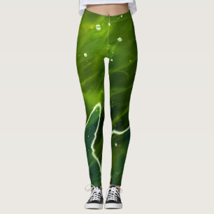 Green Algae and Water lecn Leggings